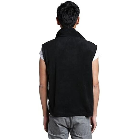 Columbia Men's Full Zip Cathedral Peak Vest Fleece Sleeveless Black Size XL - Picture 2 of 8